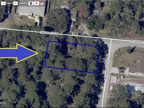 206 Corner Lot On San Marino Road SW, Palm Bay, FL 32908